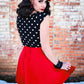 Boat Neck Top in Polka Dots