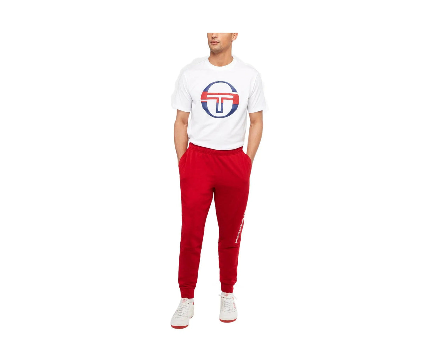Sergio Tacchini Almers Men Joggers Sweatpants Tango Red