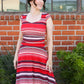 Amelia Dress in Retro Stripes - XS Only