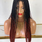 Ready To Ship Box Braid - 4 by 4 Closure Ombré
