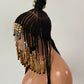 Queen Arewa Cornrow Beaded Wig (100% Full Lace Base) Color 1B