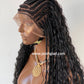French Cornrow Bohemian Wig, Swiss Full Lace, Black, Waist Length, Standard Density - Sweetie