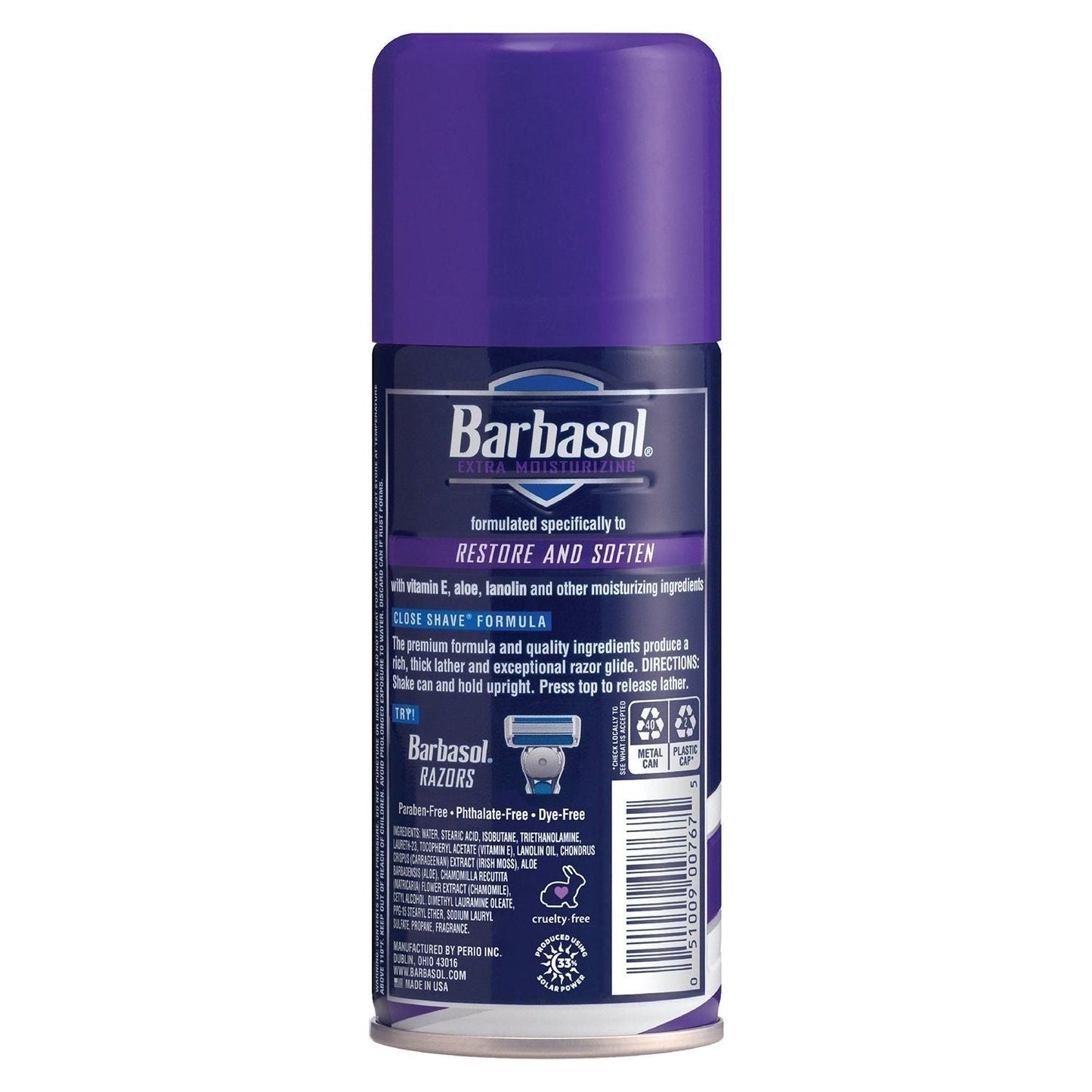 Barbasol Thick & Rich Shave Cream Extra Moisturizing Vitamin E 7 Oz