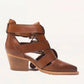 Loyal West Rodeo Ankle Bootie In Calfskin - Bone & Saddle