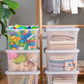 6PCS 8.5 Qt Clear Plastic Storage Boxes Stackable w Lock Lid & Handle