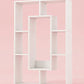 7-Tier Cube Bookshelf, Tall Narrow Bookcase for Small Spaces