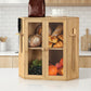 Bamboo Bread Box with Clear Doors – 2-Tier Kitchen Countertop Organizer