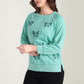 The Meadow Love Sweatshirt in Lake Green
