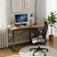 40/47 Inch Computer Desk with Fabric Storage Drawers, Modern Home Office Table