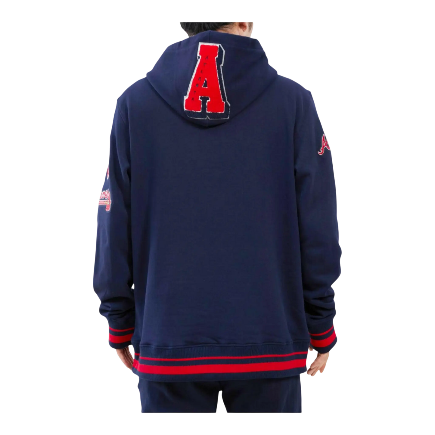 Pro Standard Atlanta Braves Mash Up Logo Men Hoodie Midnight Navy