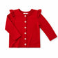 Red Ruffle Cardigan