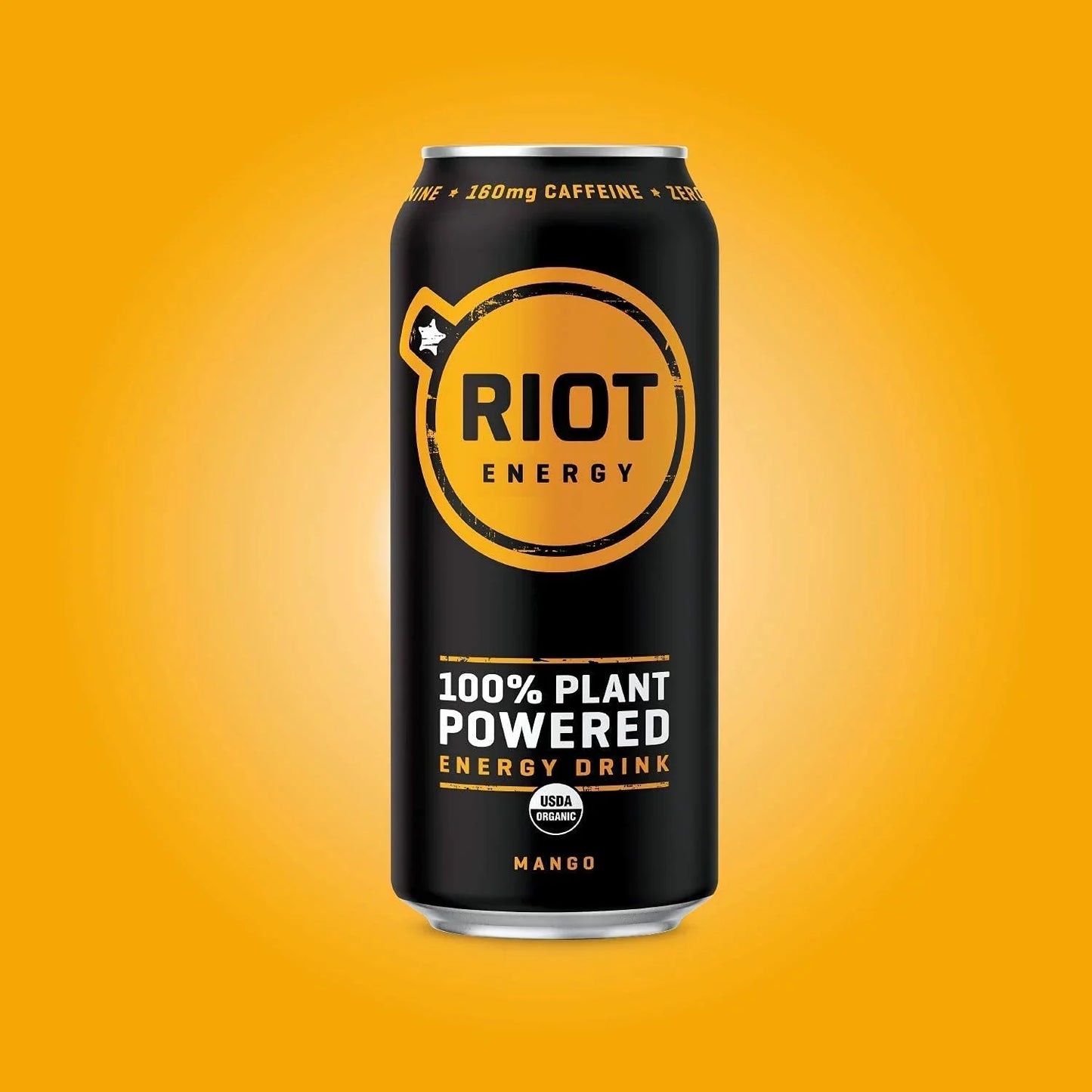Riot Energy Mango – Organic Energy Drink (12-Pack, 16oz Cans)