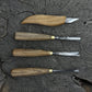 4-Piece Carving Knife, Chisel & Gouge Set
