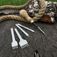 4-Piece Diamond Style Leather Pricking Iron and Hand-Forged Awl