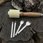 4-Piece Diamond Style Leather Pricking Iron and Leather Nylon Hammer