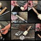 4-Piece Diamond Style Leather Pricking Iron and Leather Nylon Hammer