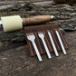 4-Piece Diamond Style Leather Pricking Iron and Leather Nylon Hammer