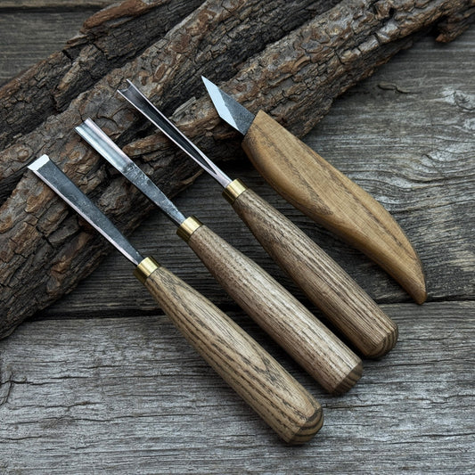 4-Piece Hand-Forged Wood Carving Tool Set