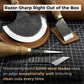 4-Piece Leather Tool Set with Leather Sheaths