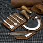 4-Piece Leatherworking Tool Set with Leather Sheaths