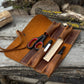 4 Pocket Leather Tool Roll
