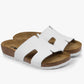Liora by LEON- Women’s Leather Slide- One‑Piece Leather Comfort Sandal