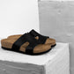 Liora by LEON- Women’s Leather Slide- One‑Piece Leather Comfort Sandal