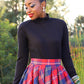 Black Mock Neck Top - 1X only