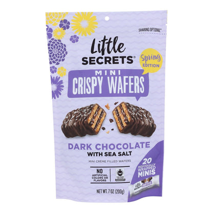Little Secrets Mini Wafer Dark Chocolate with Sea Salt, Seasonal Spring Edition (Pack of 6 - 7 Oz)