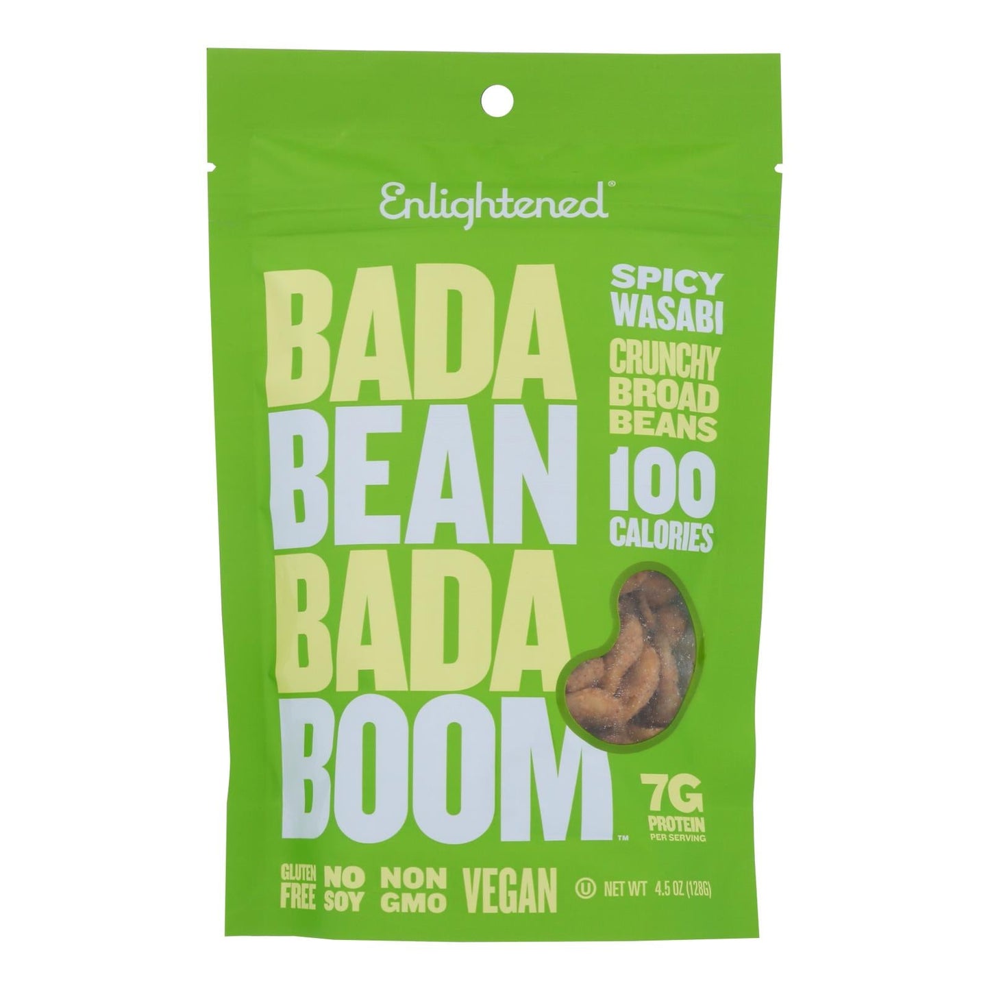 Bada Bean Bada Boom Spicy Wasabi Crunchy Beans, 4.5 Oz Bags (Pack of 6)
