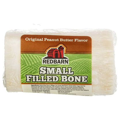 Redbarn Large Peanut Butter Filled Beef Knuckle Dog Bone Chew Treat - Case of 15 (8 Oz)