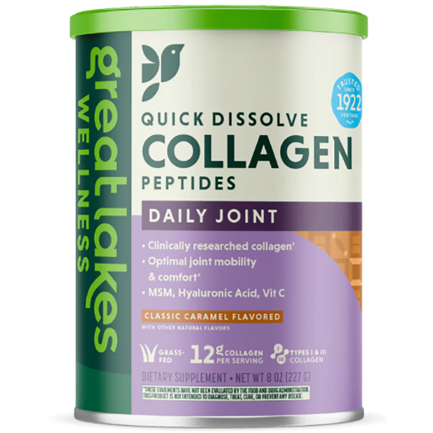 Great Lakes Wellness Premium Collagen Peptides Caramel 8 Oz