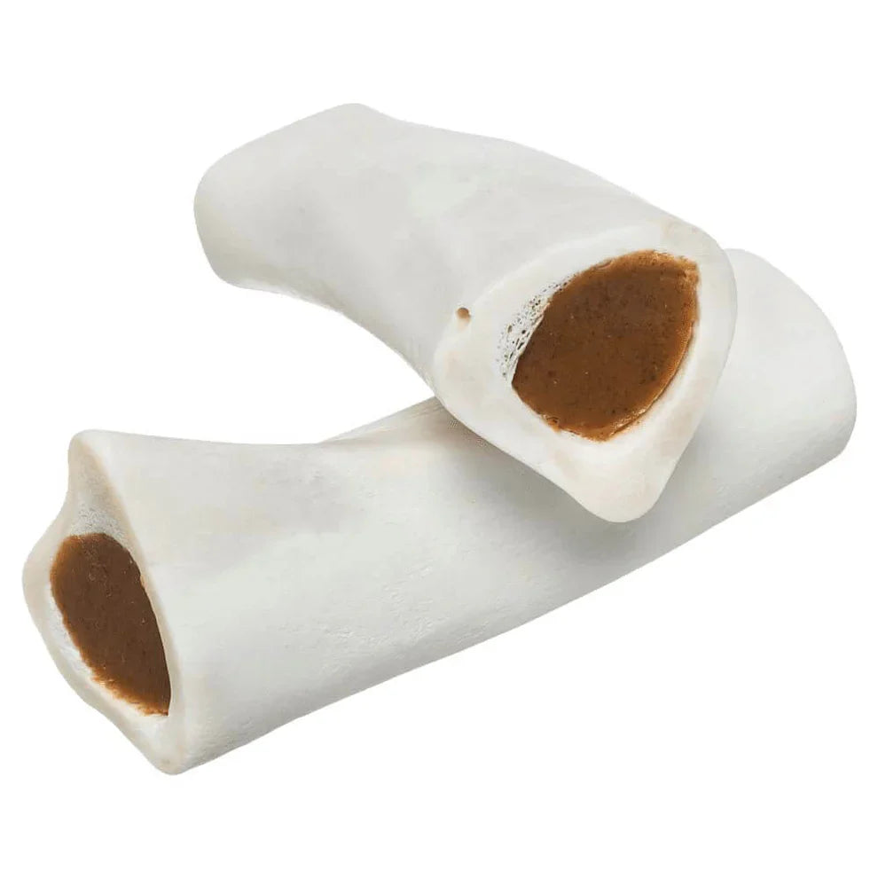 Redbarn Large Peanut Butter Filled Beef Knuckle Dog Bone Chew Treat - Case of 15 (8 Oz)