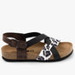 Noa by LEON- Women’s Leather Sandal- Ankle Strap with Adjustable Buckle & Arch Support
