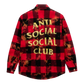 Anti Social Social Club Chromey Men Flannel Shirt Red/Black