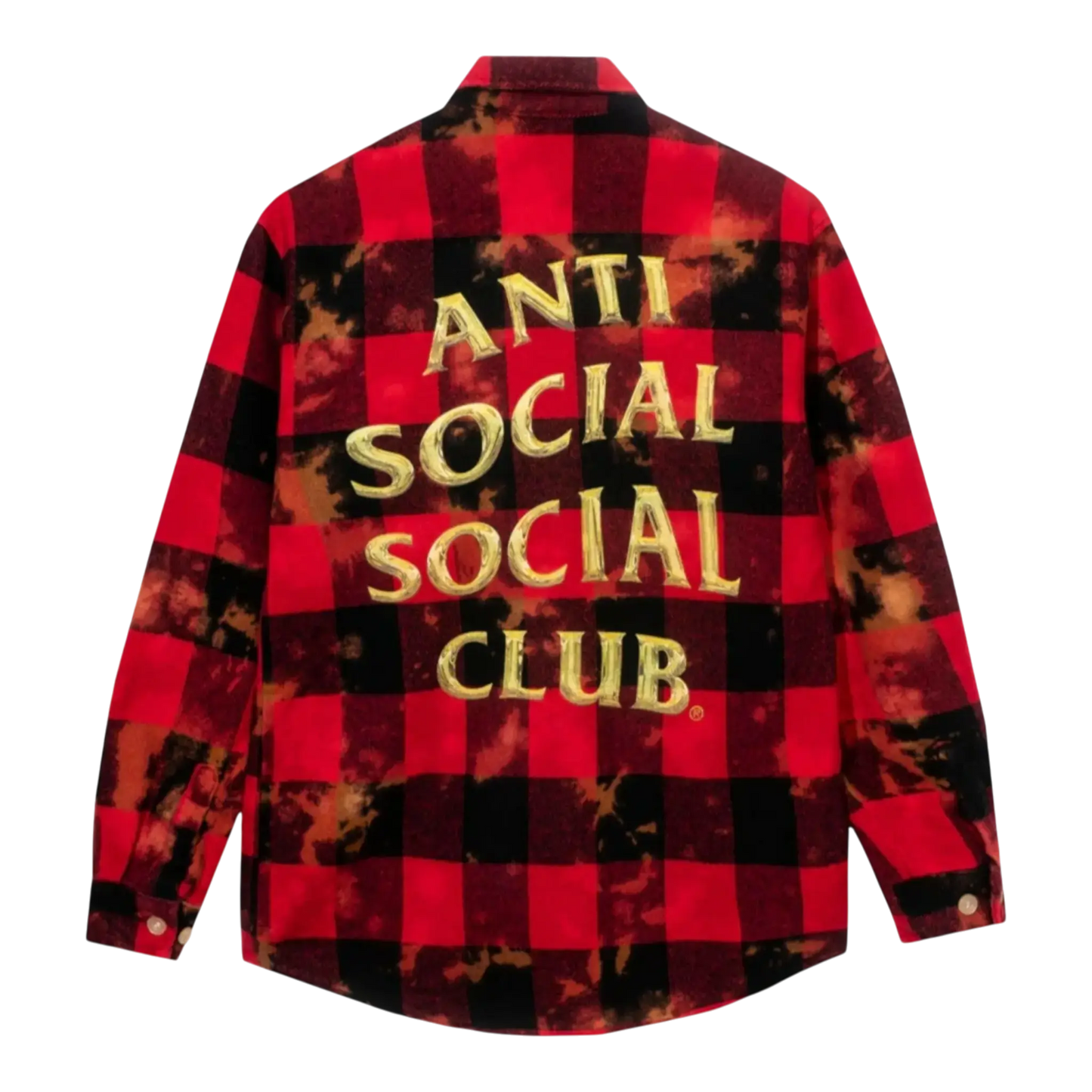 Anti Social Social Club Chromey Men Flannel Shirt Red/Black