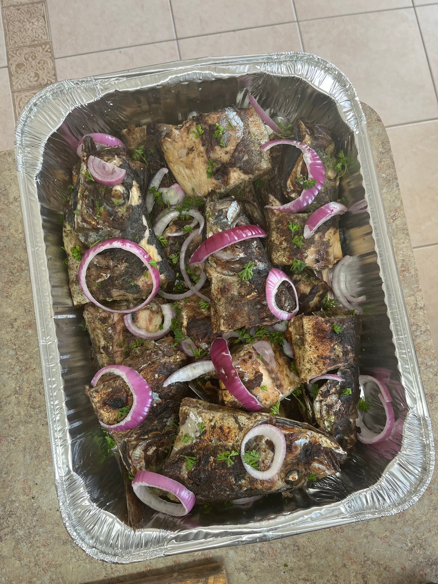 Medium Tray Of Grilled Fish
