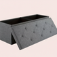30/43" Folding Storage Ottoman Bench Heavy Duty Padded Seat Multi Size - Color