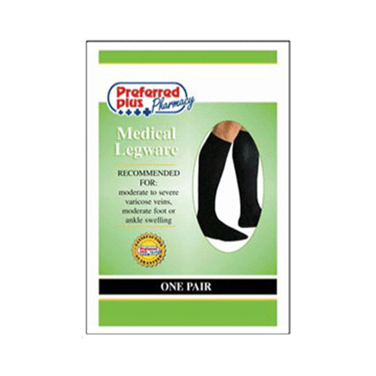 Loving Comfort Dress Socks Knee High Closed Toe Men's 20-30 Mmhg Brown Large