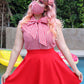 Berry Good / Red Gingham Reversible Mask