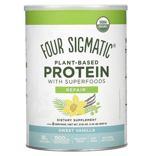 Four Sigmatic - Plant Based Protein With Superfood - Sweet Vanilla  21.16 Oz