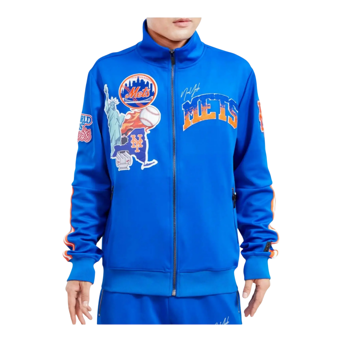 Pro Standard New York Mets Home Town Men Track Jacket Royal Blue