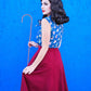 Charlotte Skirt in Burgundy - 4X only