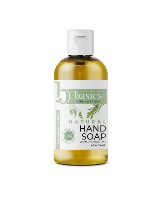 Brittanie's Thyme - Hand Soap Basics Lemongrass Tea tree 4 fl oz - Pack of 3