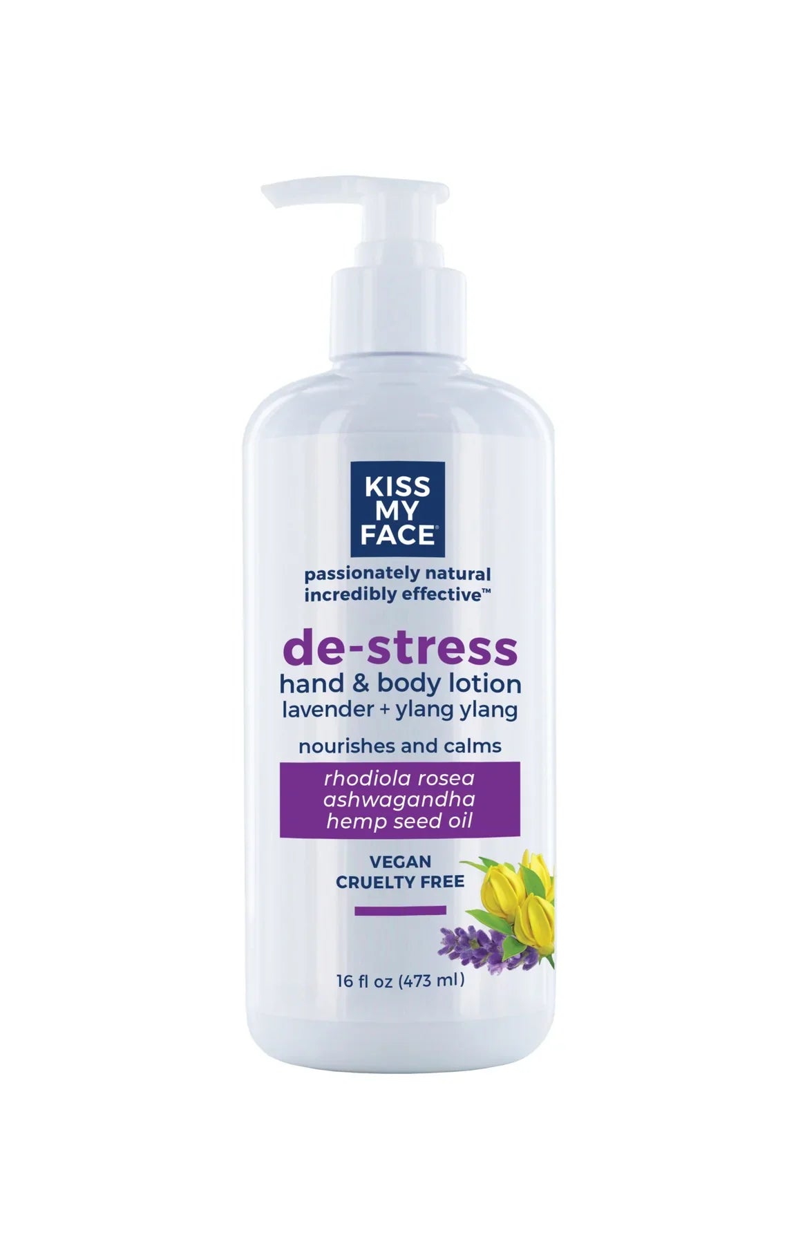 Kiss My Face Hand & Body Lotion - 16 Fl Oz, Lavender Ylang-Ylang Fat Free