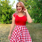 Red Gingham Skater Skirt