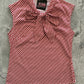 Candy Cane Stripe Bow Top - Plus Sizes only