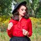 Helen Retro Blouse in Red - Plus Sizes only