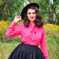Helen Retro Blouse in Pink
