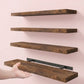 Floating Shelves Set of 4 – 15.8" Wall Shelves with Invisible Brackets
